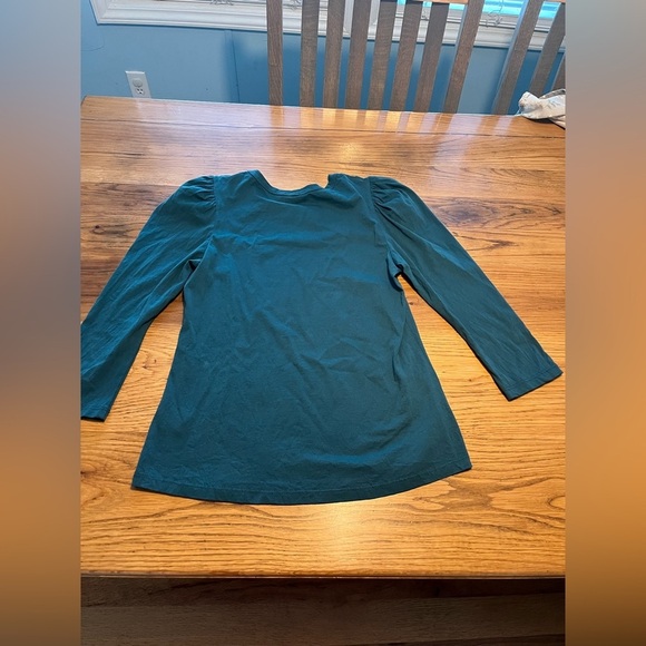 A.L.C. Fitted Green Puff Sleeve Blouse Size Small - Picture 7 of 8